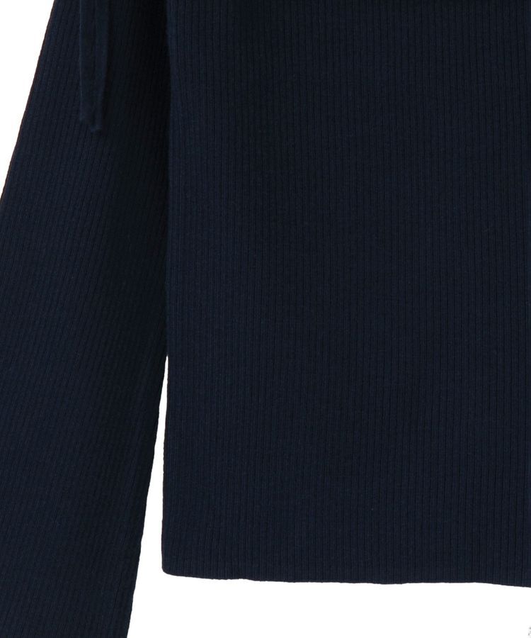 earth music&ecology「リボンギャザーオフショルニットプルオーバー」|ニット・セーター|