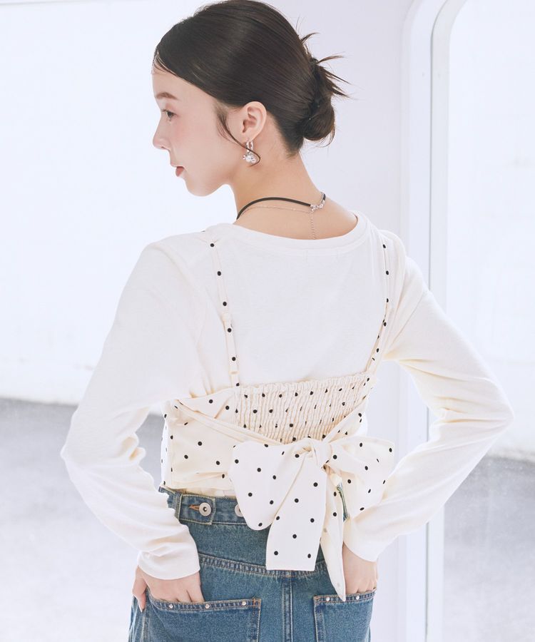 earth music&ecology「2WAYドットリボンビスチェ」|ベスト・ジレ|