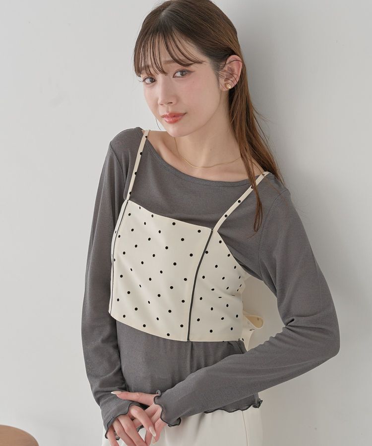 earth music&ecology「2WAYドットリボンビスチェ」|ベスト・ジレ|