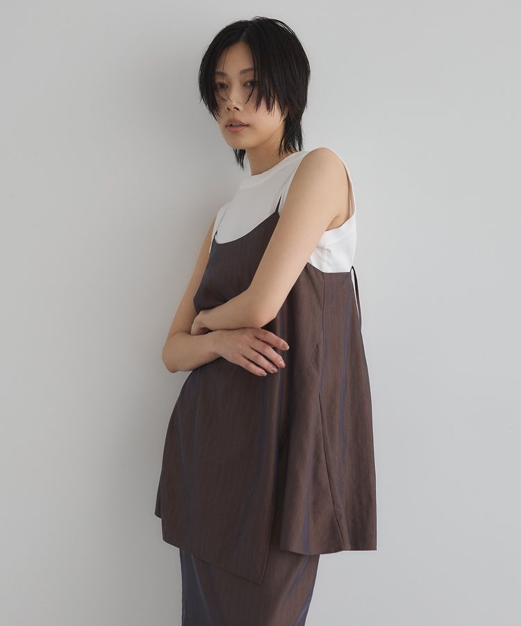 GARAGE OF GOOD CLOTHING「【日本製】ストライプアシンメトリーキャミビスチェ」|ベスト・ジレ|