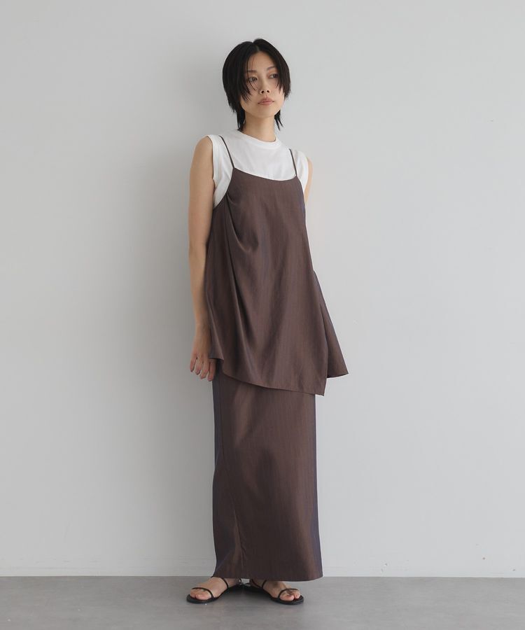 GARAGE OF GOOD CLOTHING「【日本製】ストライプアシンメトリーキャミビスチェ」|ベスト・ジレ|