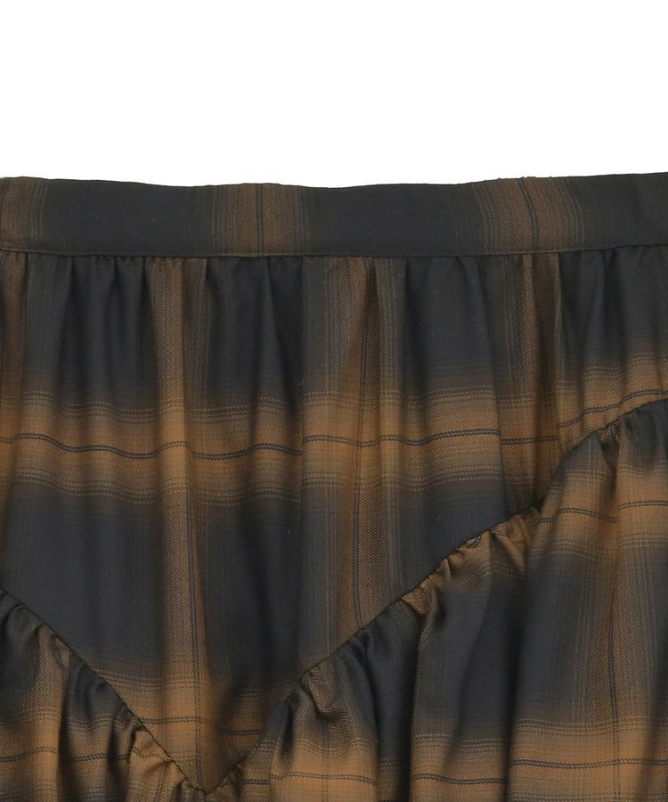 GARAGE OF GOOD CLOTHING「チェックランダムティアードフリルスカート」|フレア|