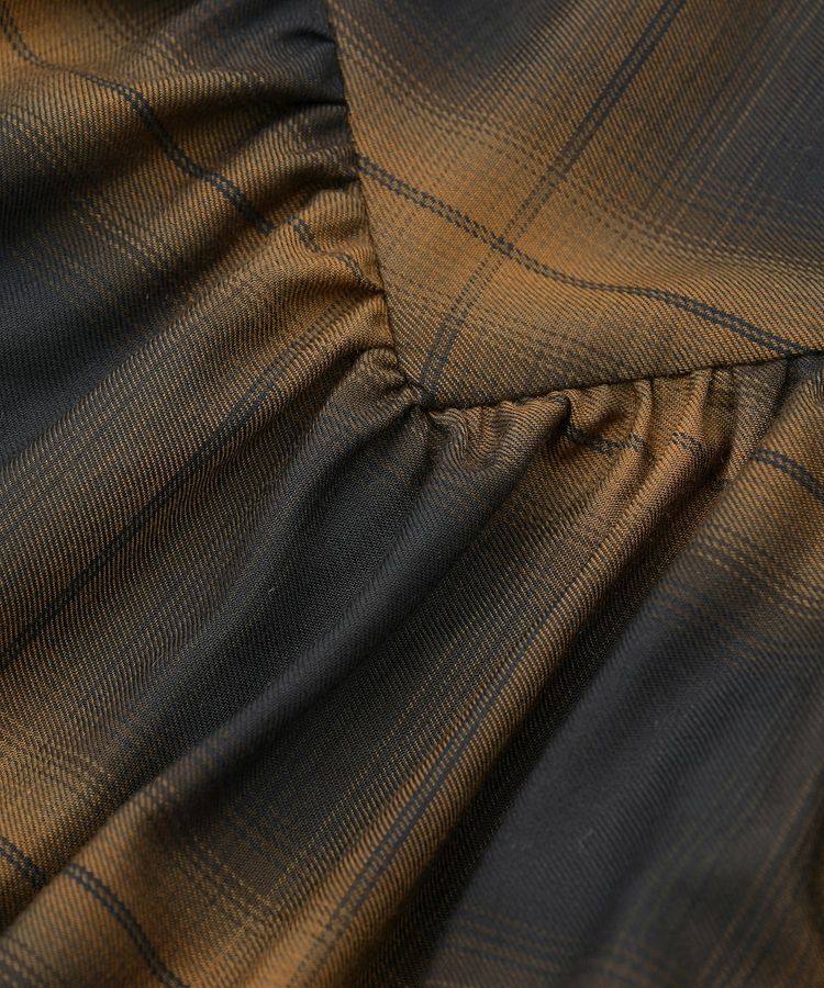 GARAGE OF GOOD CLOTHING「チェックランダムティアードフリルスカート」|フレア|