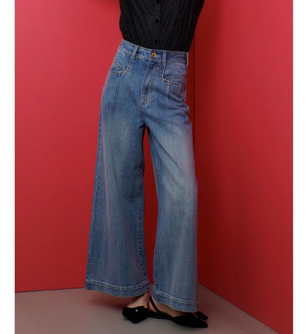 LOULOU WILLOUGHBY「【LOULOU WILLOUGHBY】デニムバギーパンツ」|デニム|