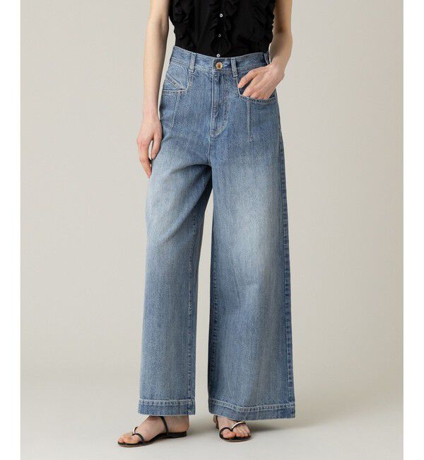 LOULOU WILLOUGHBY「【LOULOU WILLOUGHBY】デニムバギーパンツ」|デニム|