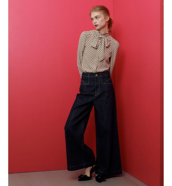 LOULOU WILLOUGHBY「【LOULOU WILLOUGHBY】デニムバギーパンツ」|デニム|