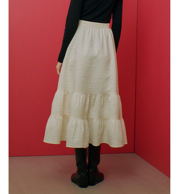 LOULOU WILLOUGHBY「【LOULOU WILLOUGHBY】ジャガードティアードスカート」|スカート|