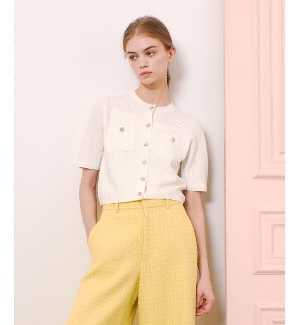 LOULOU WILLOUGHBY「【LOULOU WILLOUGHBY】ポケット付半袖カーディガン」|カーディガン|