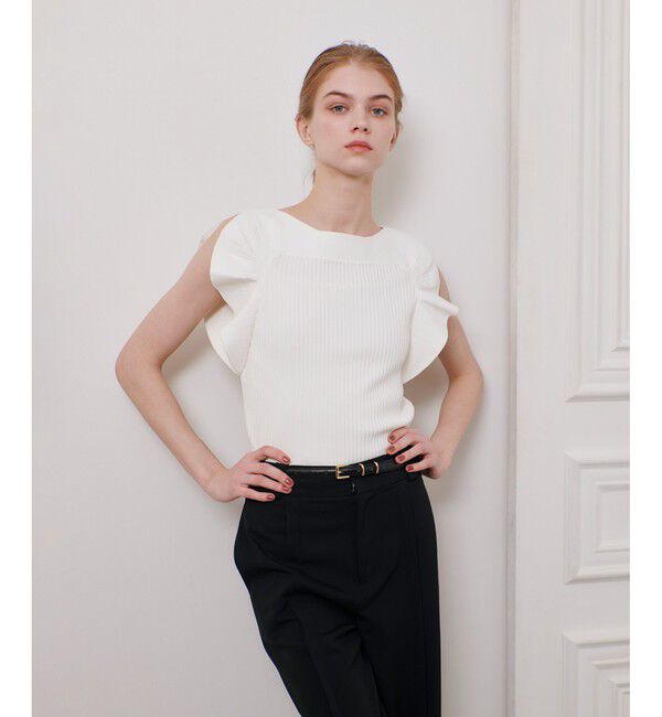 LOULOU WILLOUGHBY「【LOULOU WILLOUGHBY】スキャーラッププルオーバー」|ニット・セーター|