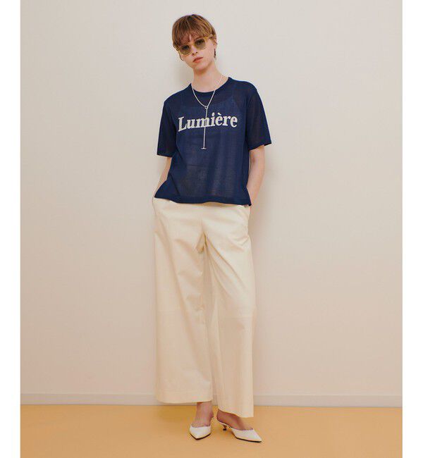 allureville「エンブロイダリーロゴニットＴ」|ニット・セーター|