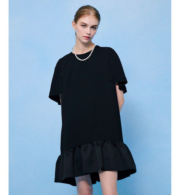 LOULOU WILLOUGHBY「【LOULOU WILLOUGHBY】ケープドレス」|ワンピース|ブラック