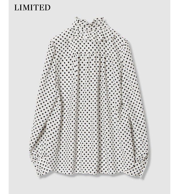 LOULOU WILLOUGHBY「◇【LOULOU WILLOUGHBY】デシンドットフリルボウタイブラウス」|シャツ・ブラウス|