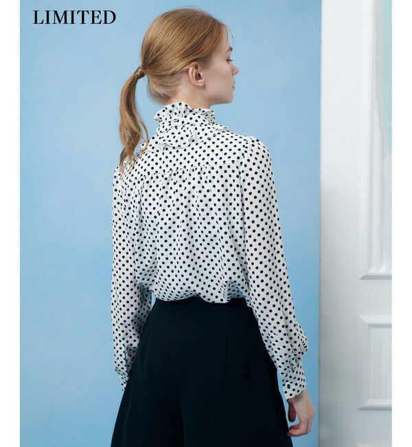 LOULOU WILLOUGHBY「◇【LOULOU WILLOUGHBY】デシンドットフリルボウタイブラウス」|シャツ・ブラウス|