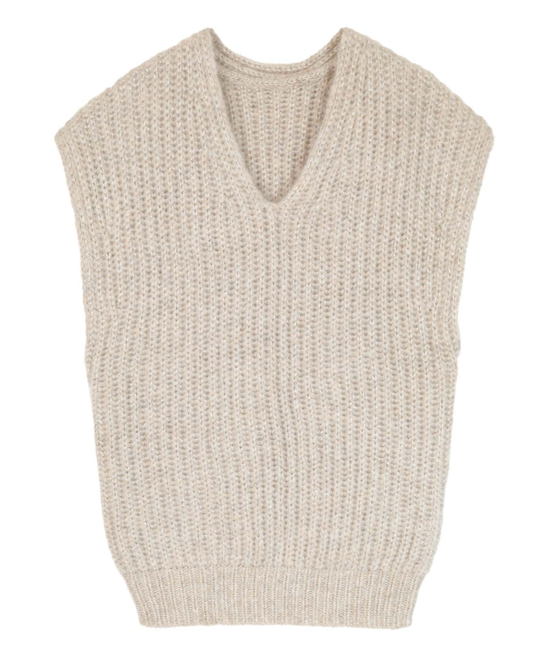 ur's「ラメVネックニットベスト」|ニット・セーター|