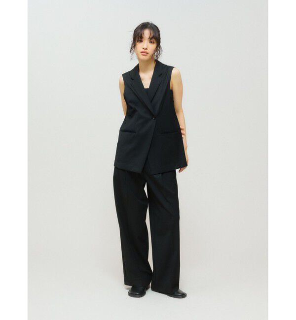 MIDIUMISOLID「MIDIUMISOLID for Ladies ウエストシェイプテーラードジレ」|ベスト・ジレ|