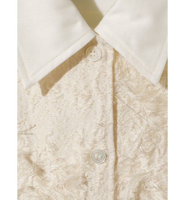 MIDIUMISOLID「MIDIUMISOLID for Ladies フロントジャカードシャツ」|シャツ・ブラウス|