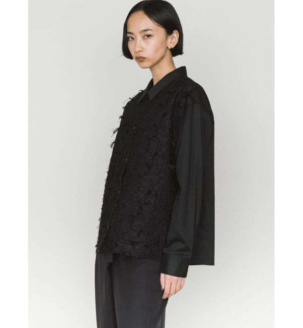 MIDIUMISOLID「MIDIUMISOLID for Ladies フロントジャカードシャツ」|シャツ・ブラウス|