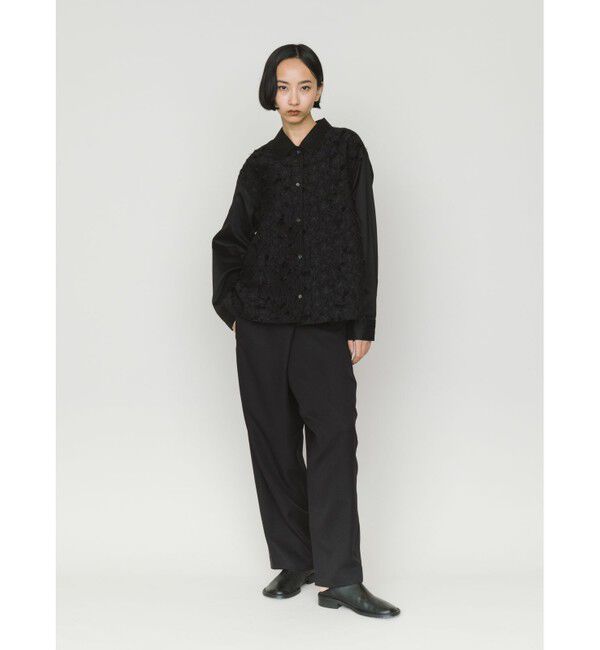 MIDIUMISOLID「MIDIUMISOLID for Ladies フロントジャカードシャツ」|シャツ・ブラウス|