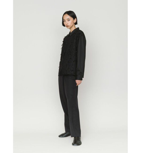 MIDIUMISOLID「MIDIUMISOLID for Ladies フロントジャカードシャツ」|シャツ・ブラウス|