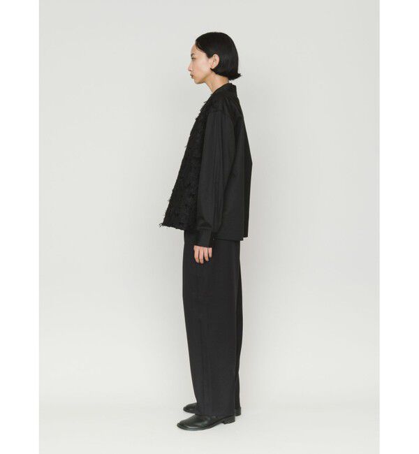 MIDIUMISOLID「MIDIUMISOLID for Ladies フロントジャカードシャツ」|シャツ・ブラウス|