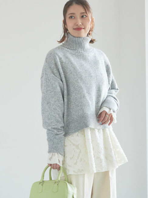 Te chichi「【宮本茉由着用】前後2WAYネックデザインプルオーバー」|ニット・セーター|