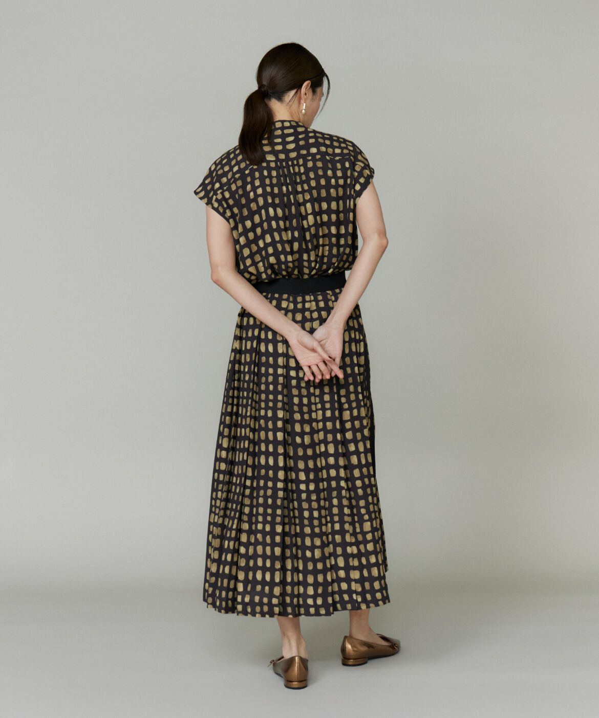 INED「デフォルメチェックプリントスカート」|スカート|