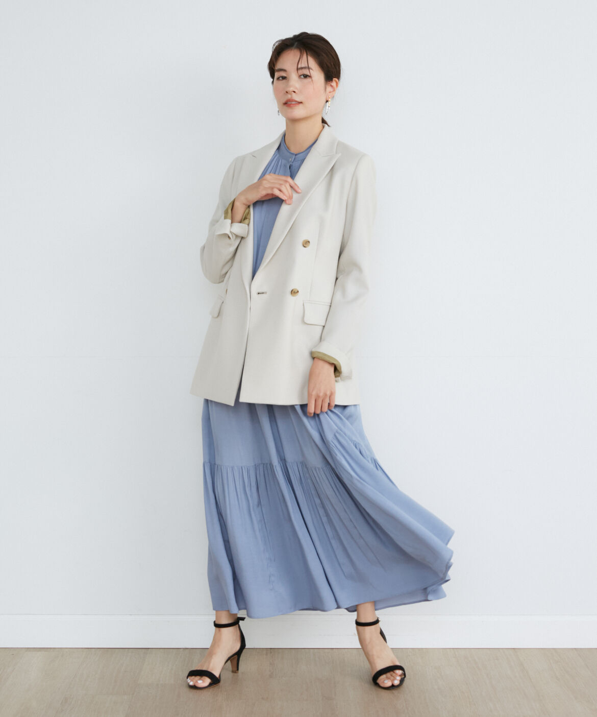 INED「《大きいサイズ》定番ダブルブレストジャケット」|テーラードジャケット|