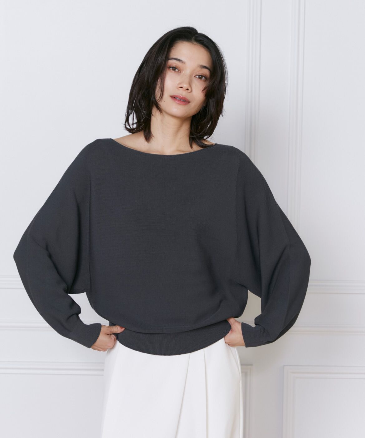 INED「《大きいサイズ》ドルマンスリーブニット《Cuoo》」|ニット・セーター|