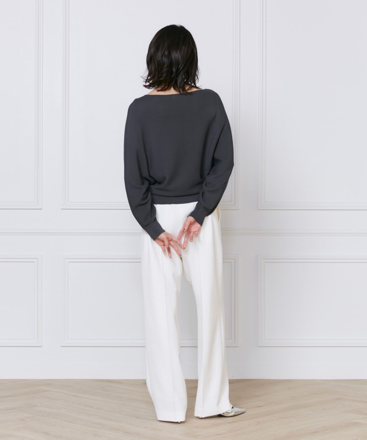 INED「《大きいサイズ》ドルマンスリーブニット《Cuoo》」|ニット・セーター|