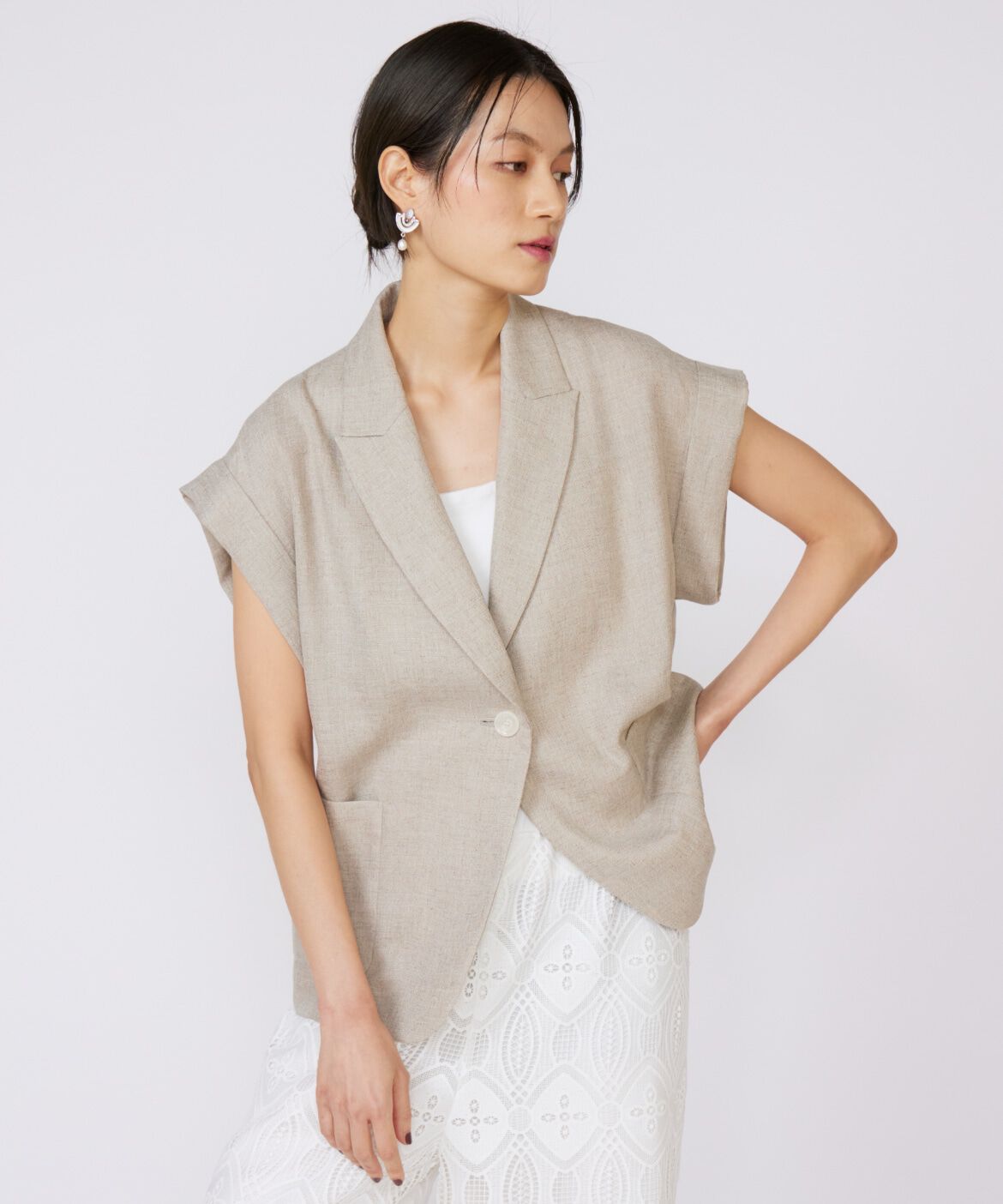 INED「フレンチスリーブジャケット」|テーラードジャケット|