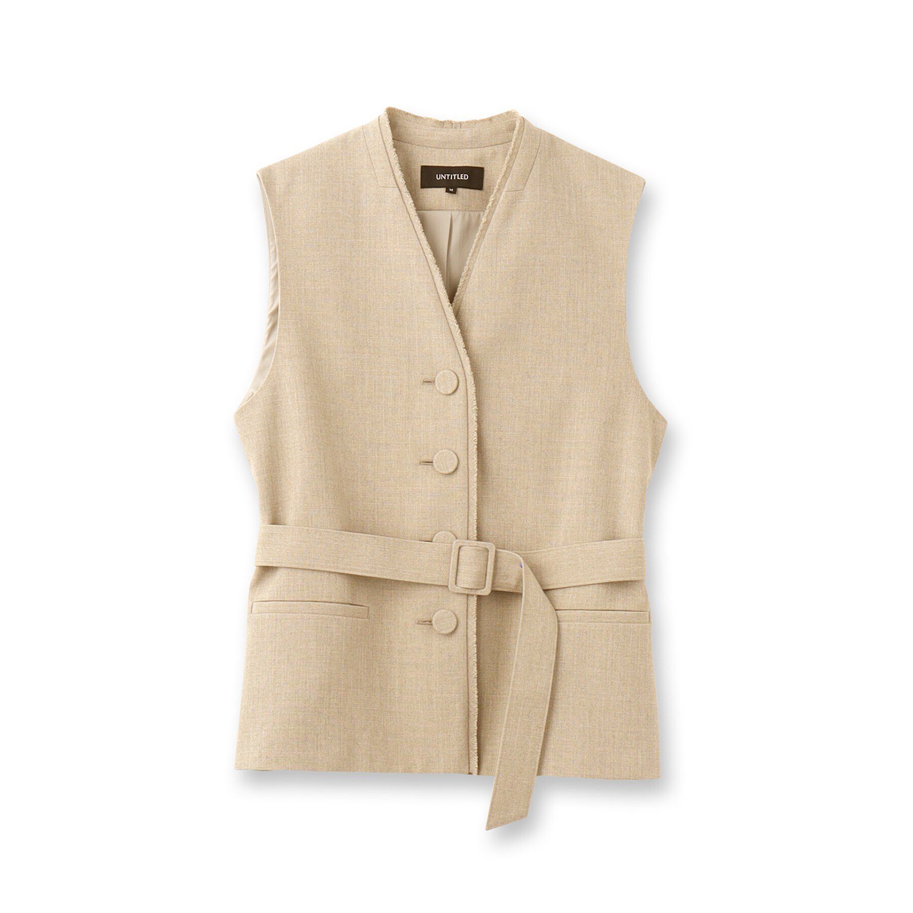 UNTITLED「【セットアップ可能】リネンライクキャンバス ジレ」|ベスト・ジレ|