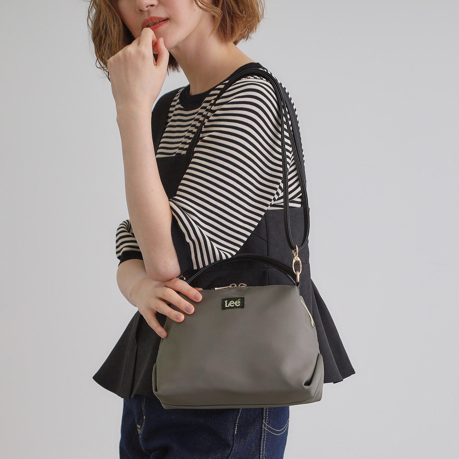 grove「【Lee別注】ダブルハンドル2WAYショルダー」|ショルダー・メッセンジャー|チャコールグレー(0