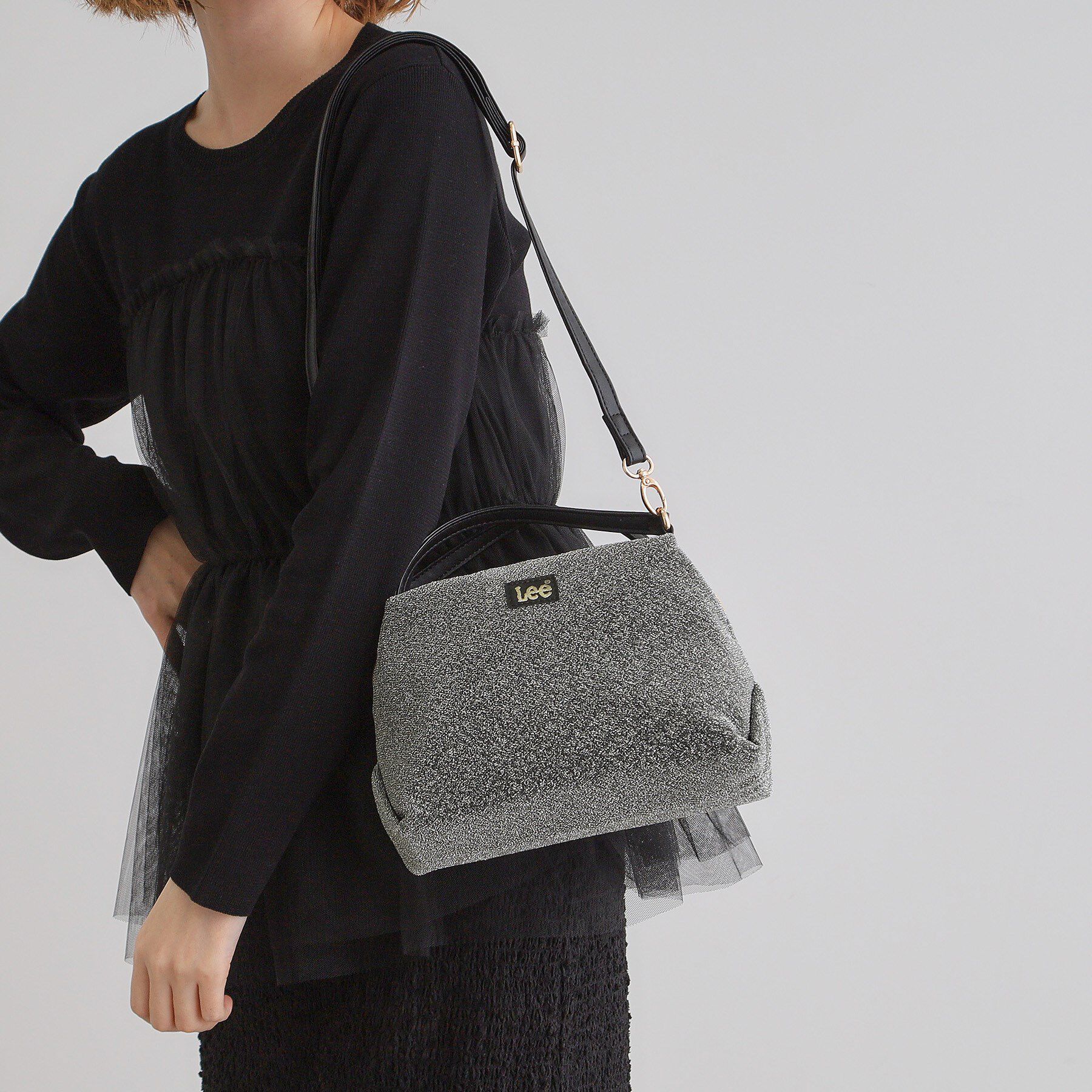 grove「【Lee別注】ダブルハンドル2WAYショルダー」|ショルダー・メッセンジャー|ブラックシルバー(4