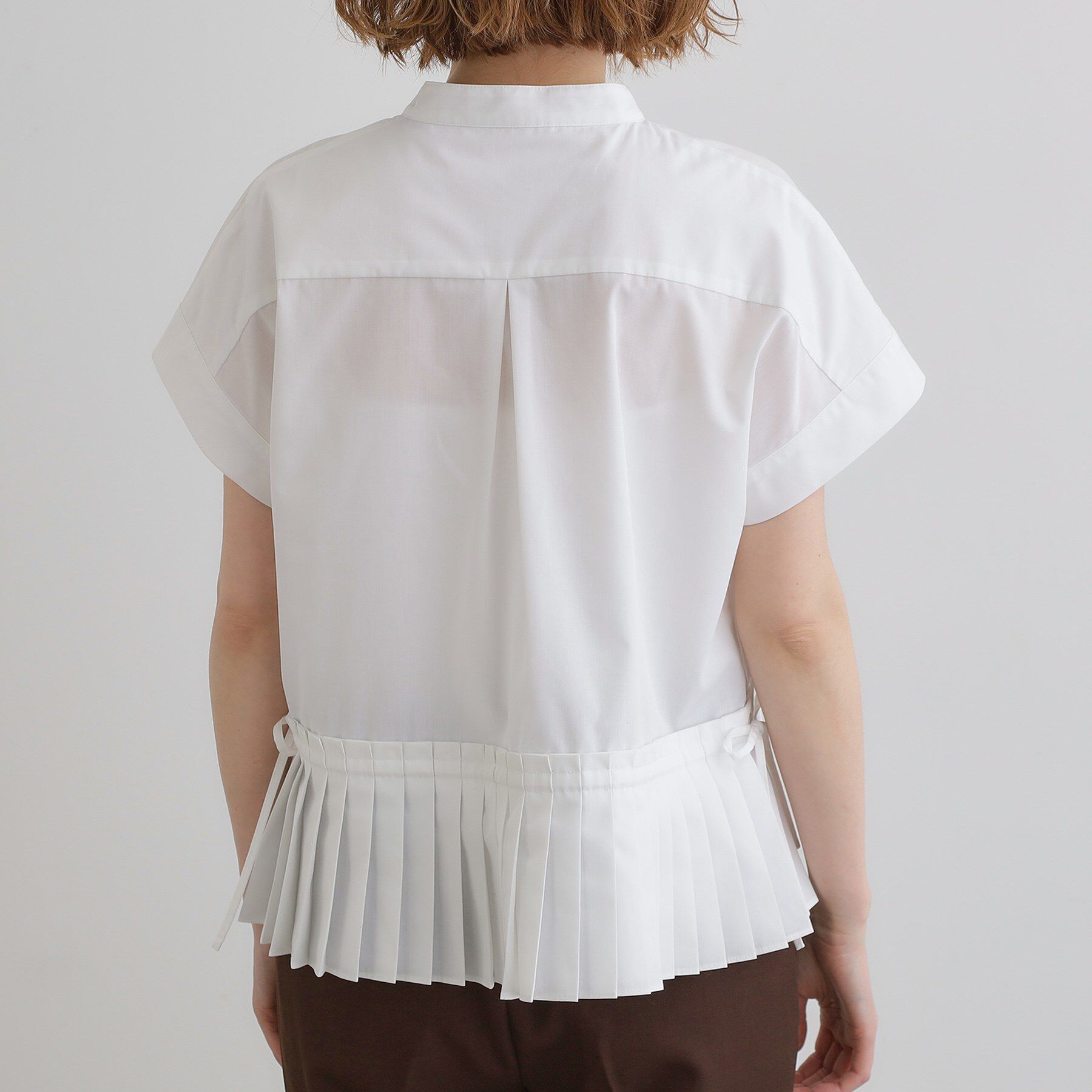 grove「キレイに見えて嬉しい 裾プリーツシャツ」|シャツ・ブラウス|