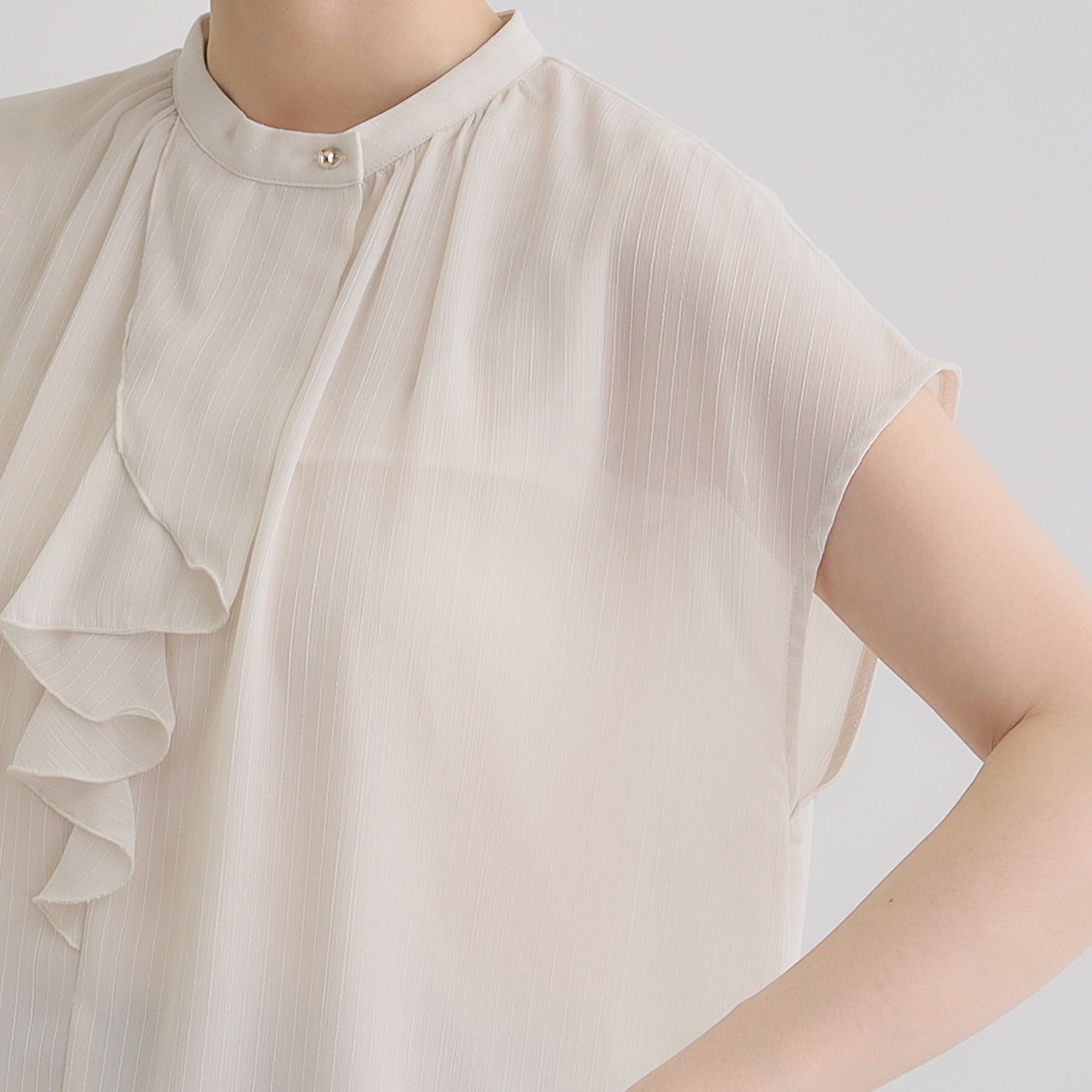 grove「フロントラッフルフリルブラウス」|シャツ・ブラウス|