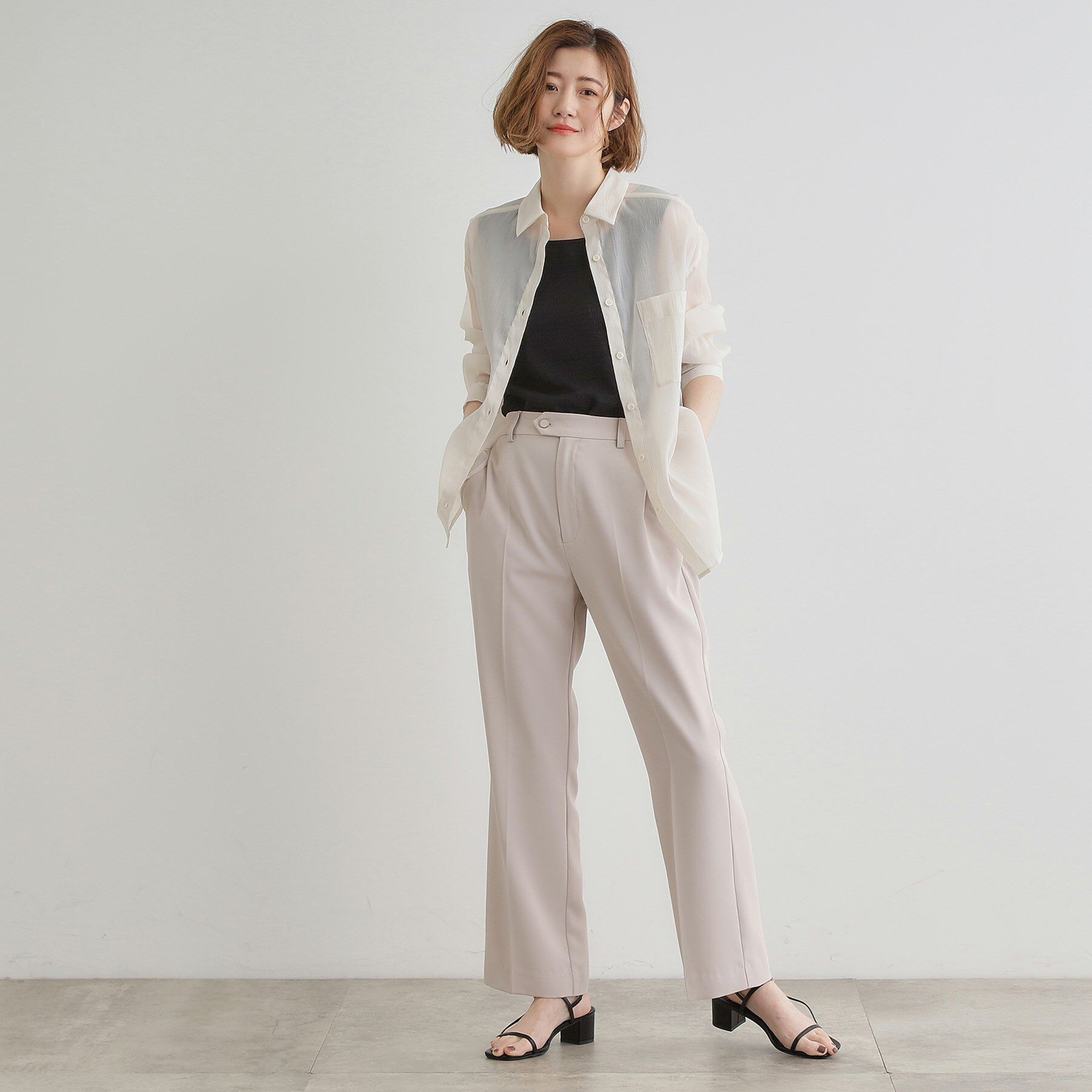 grove「ジャカードスクエアネックタンク」|キャミソール|