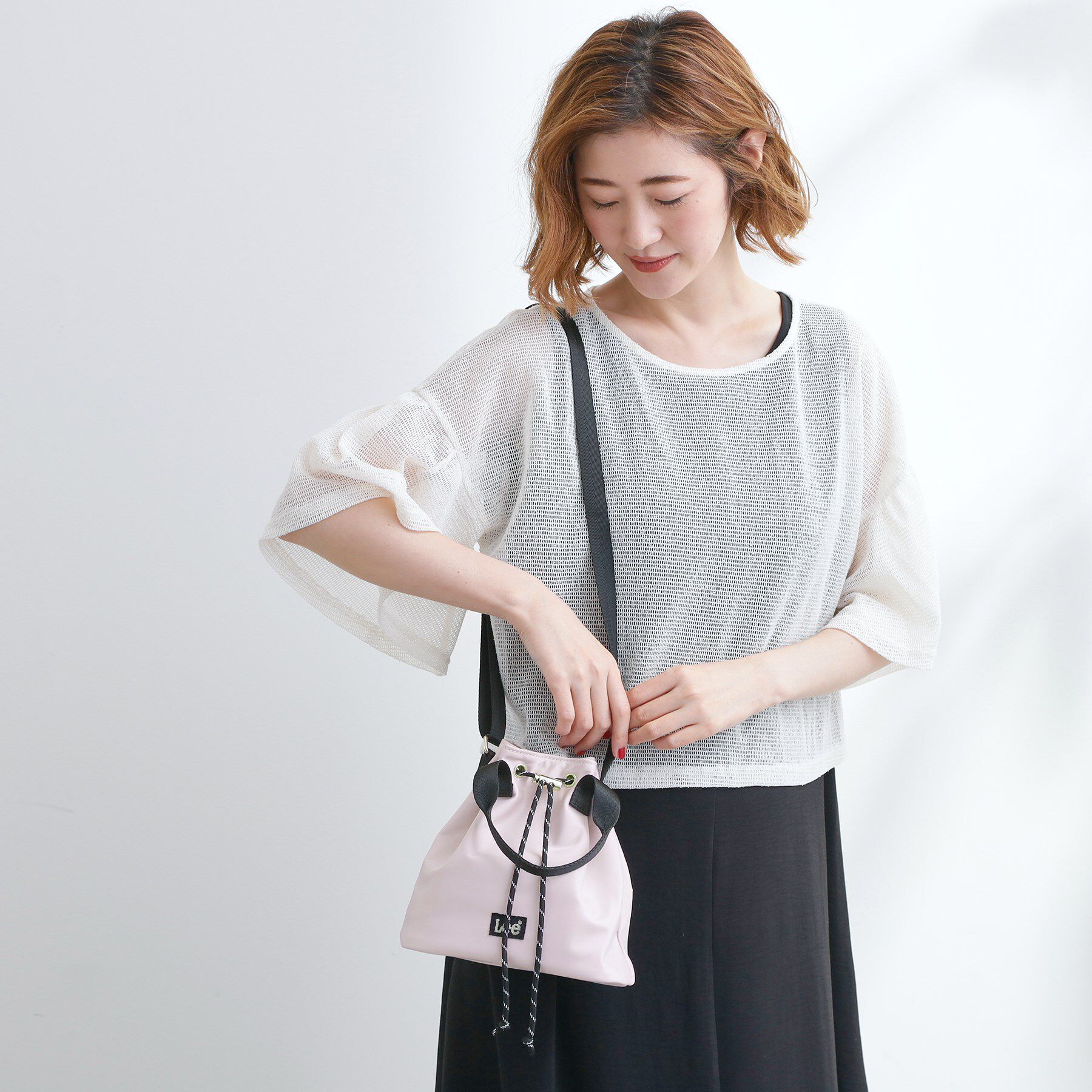 grove「【Lee別注・撥水】巾着ハンドルショルダー」|ショルダー・メッセンジャー|