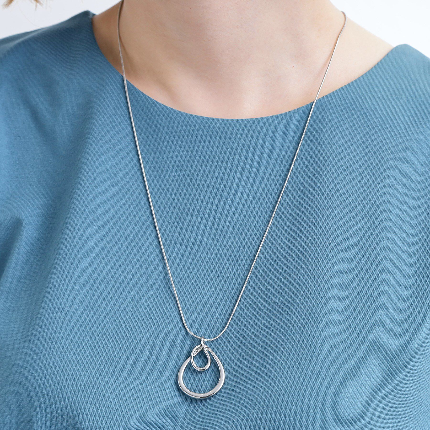 grove「【ネックホルダー】ダブルリングチェーンネックレス」|ネックレス|