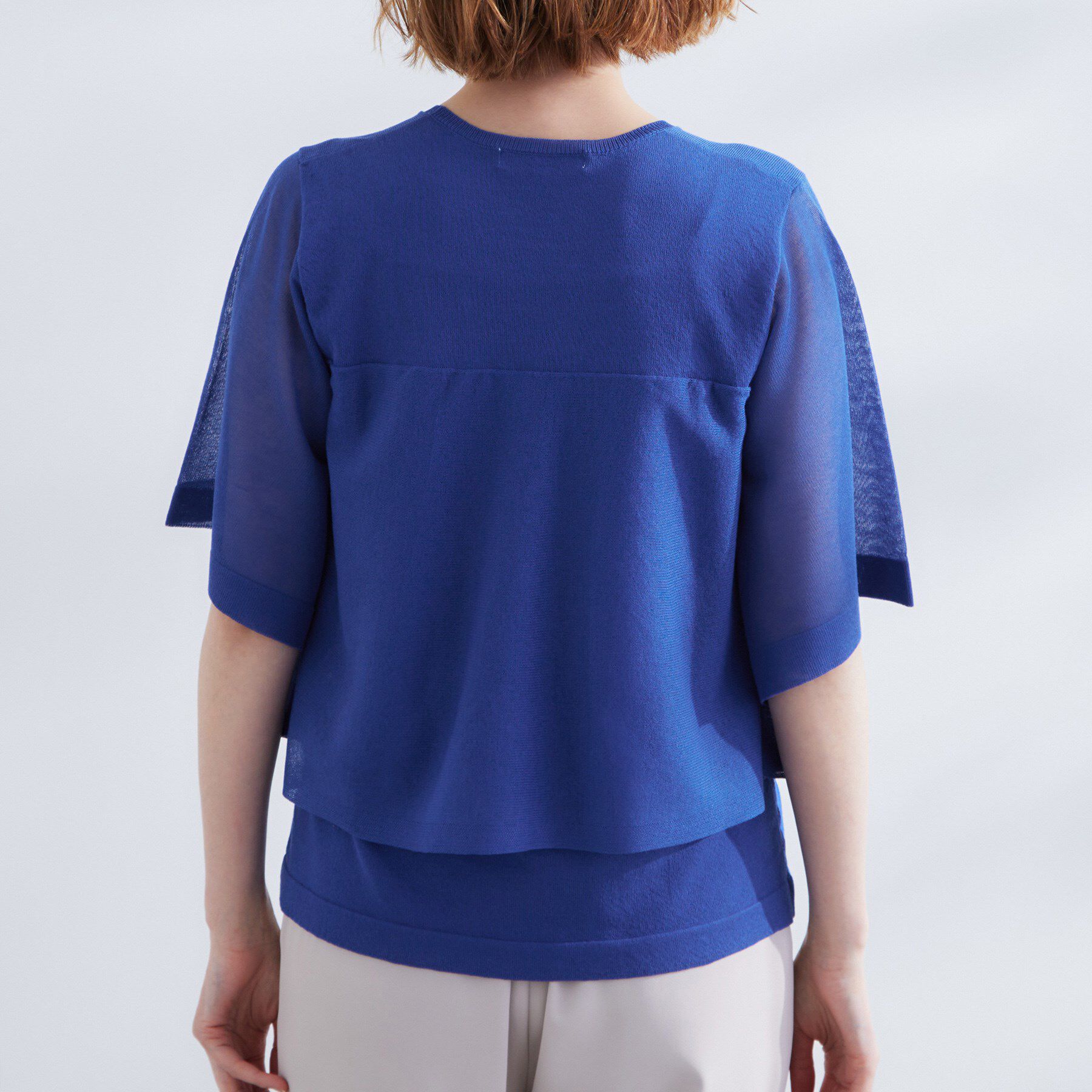 grove「シアーな軽やかさフロントシアーフレアニット」|ニット・セーター|