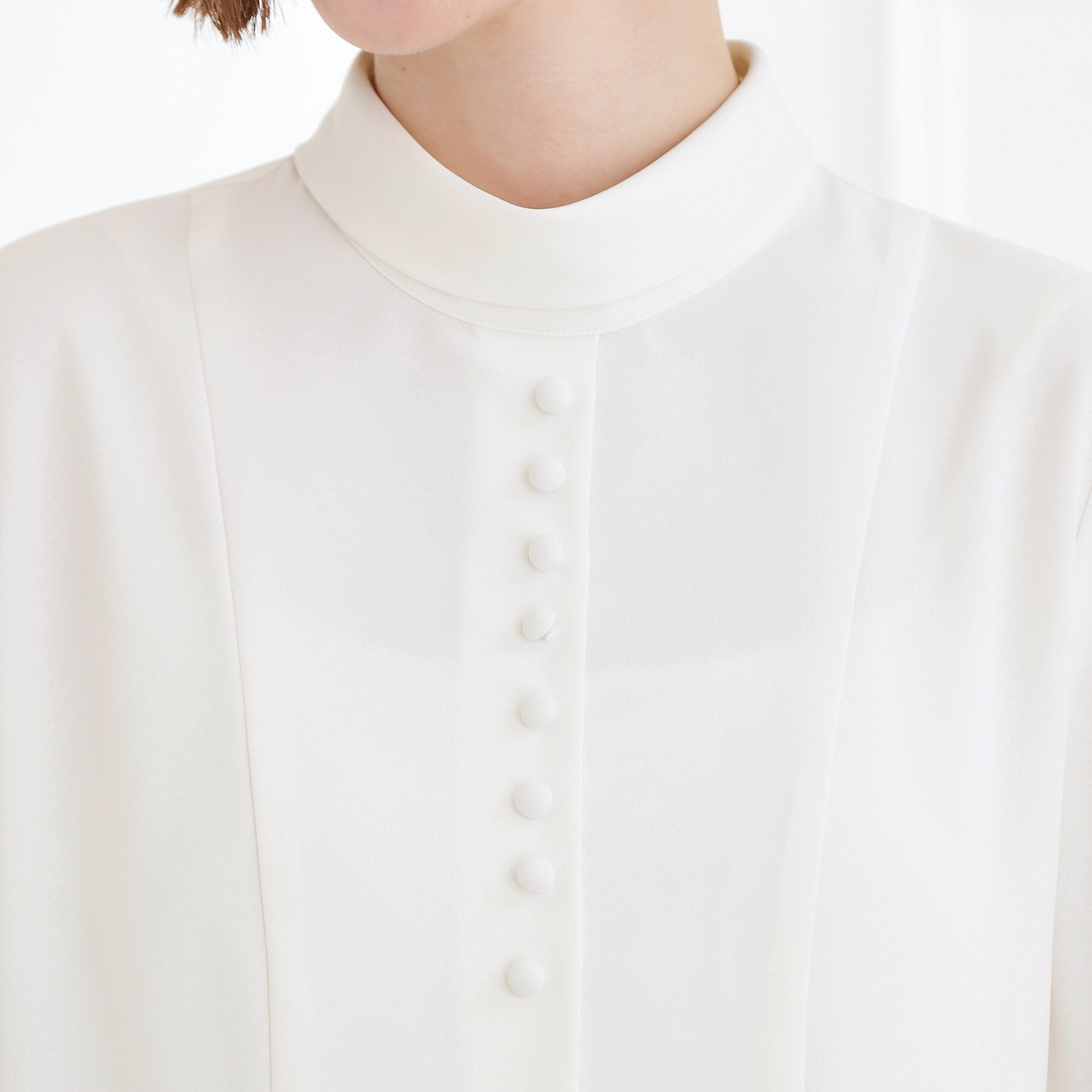 grove「【マシンウォッシュ/防シワ/UVカット】裾プリーツ取り外しボウタイブラウス」|シャツ・ブラウス|