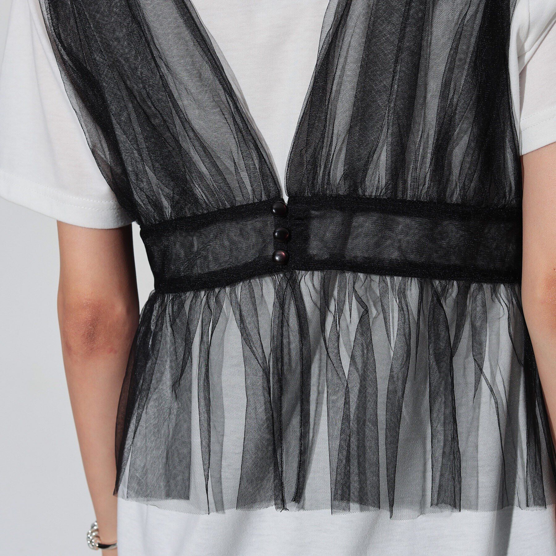 GALLEST「チュールビスチェセットTシャツ」|Tシャツ・カットソー|