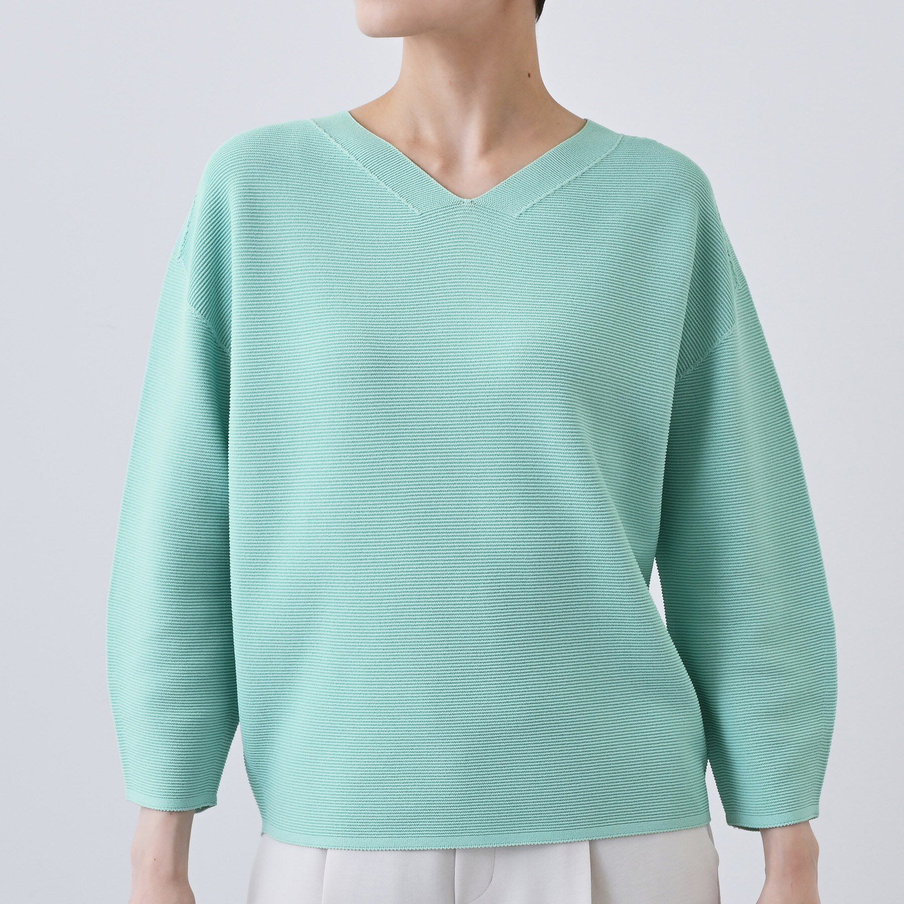 INDIVI「【洗える／無縫製】パフスリーブニット」|ニット・セーター|