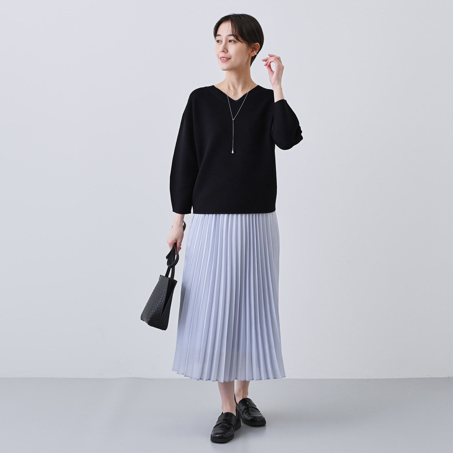 INDIVI「【洗える／無縫製】パフスリーブニット」|ニット・セーター|