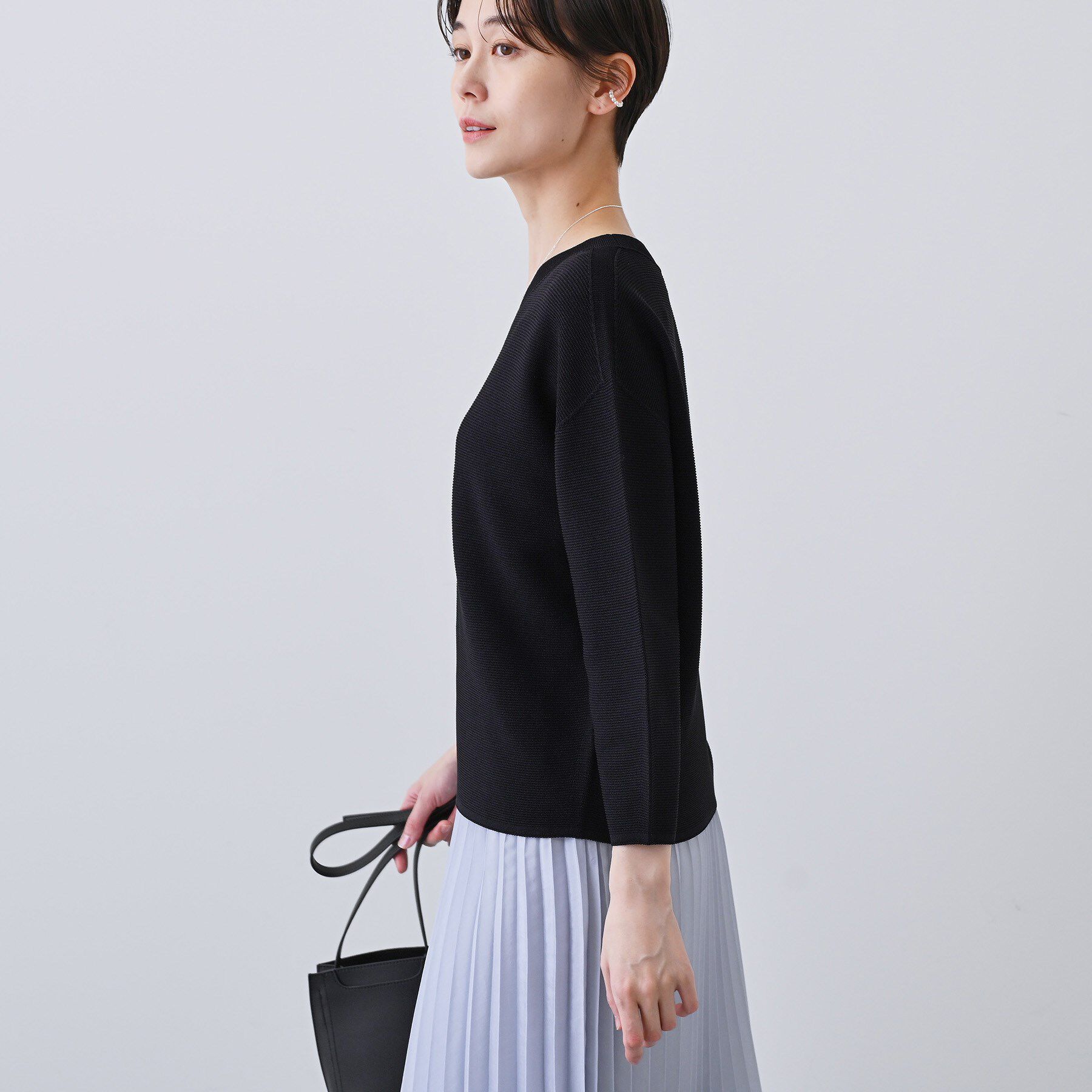 INDIVI「【洗える／無縫製】パフスリーブニット」|ニット・セーター|