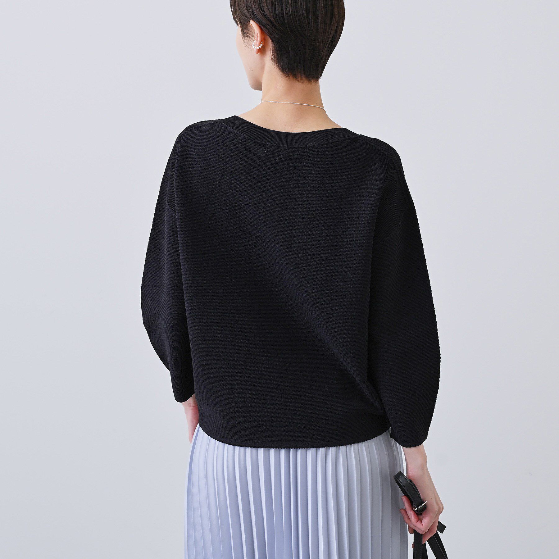 INDIVI「【洗える／無縫製】パフスリーブニット」|ニット・セーター|