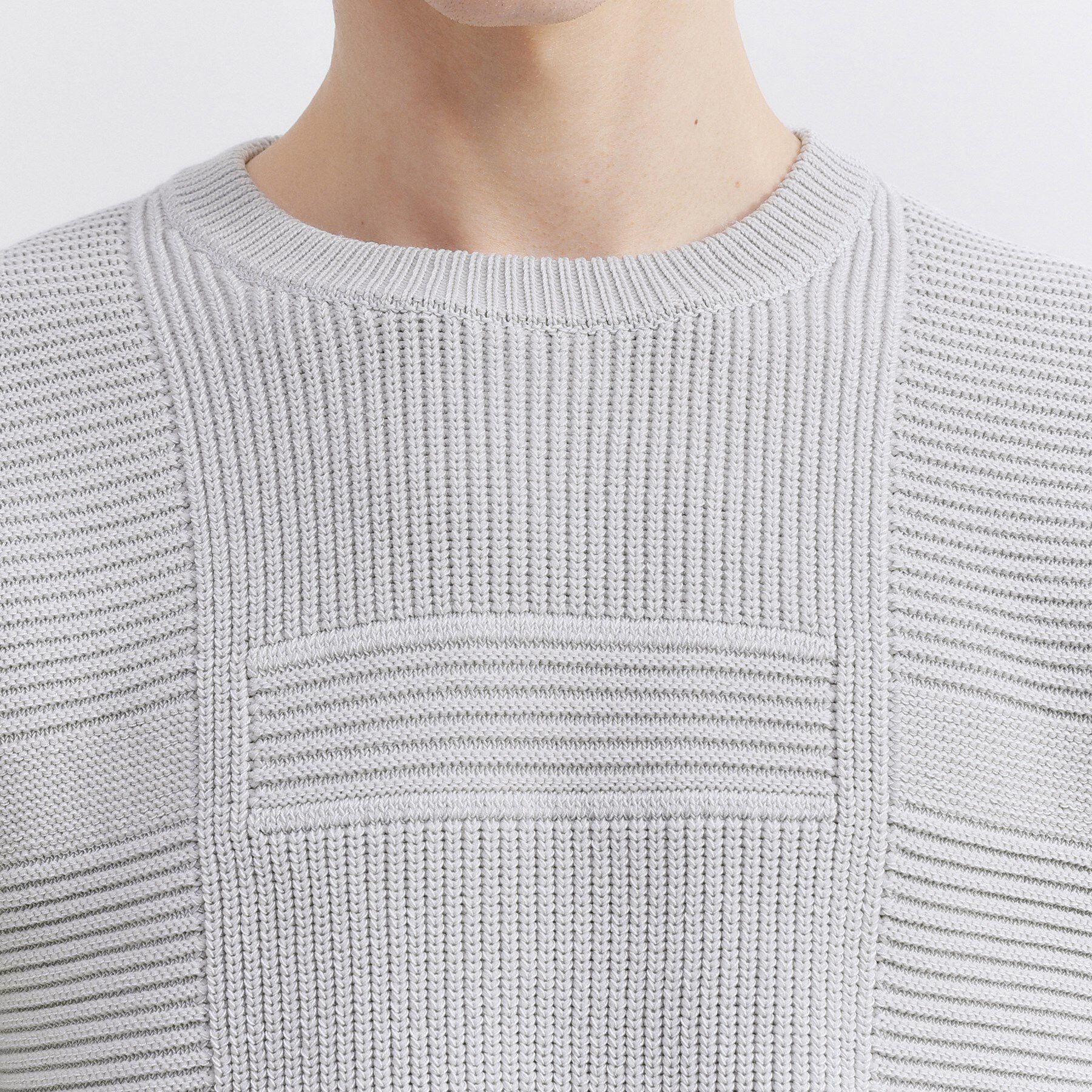 TAKEO KIKUCHI「畦編みチェック プルオーバーニット」|ニット・セーター|