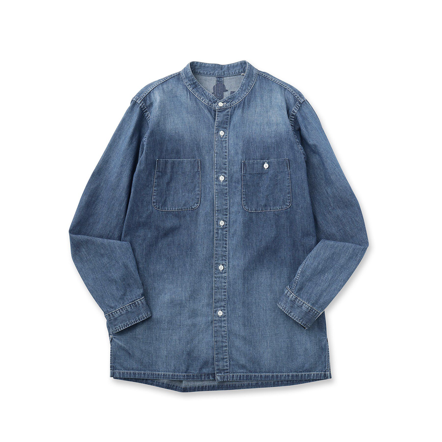 40CARATS&525「バンドカラーデニムシャツ」|シャツ・ブラウス|