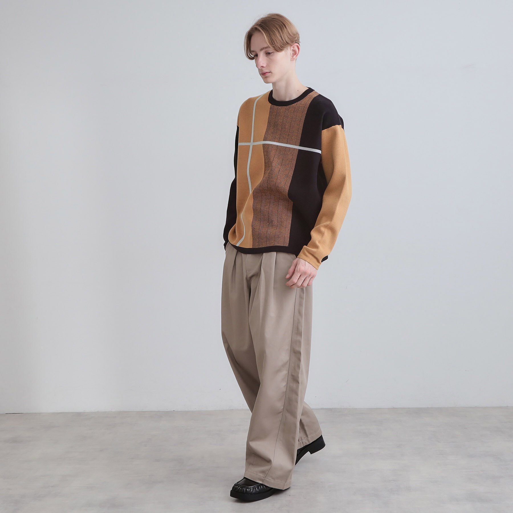 tk.TAKEO KIKUCHI「【洗える】クロスオーバーニット」|ニット・セーター|