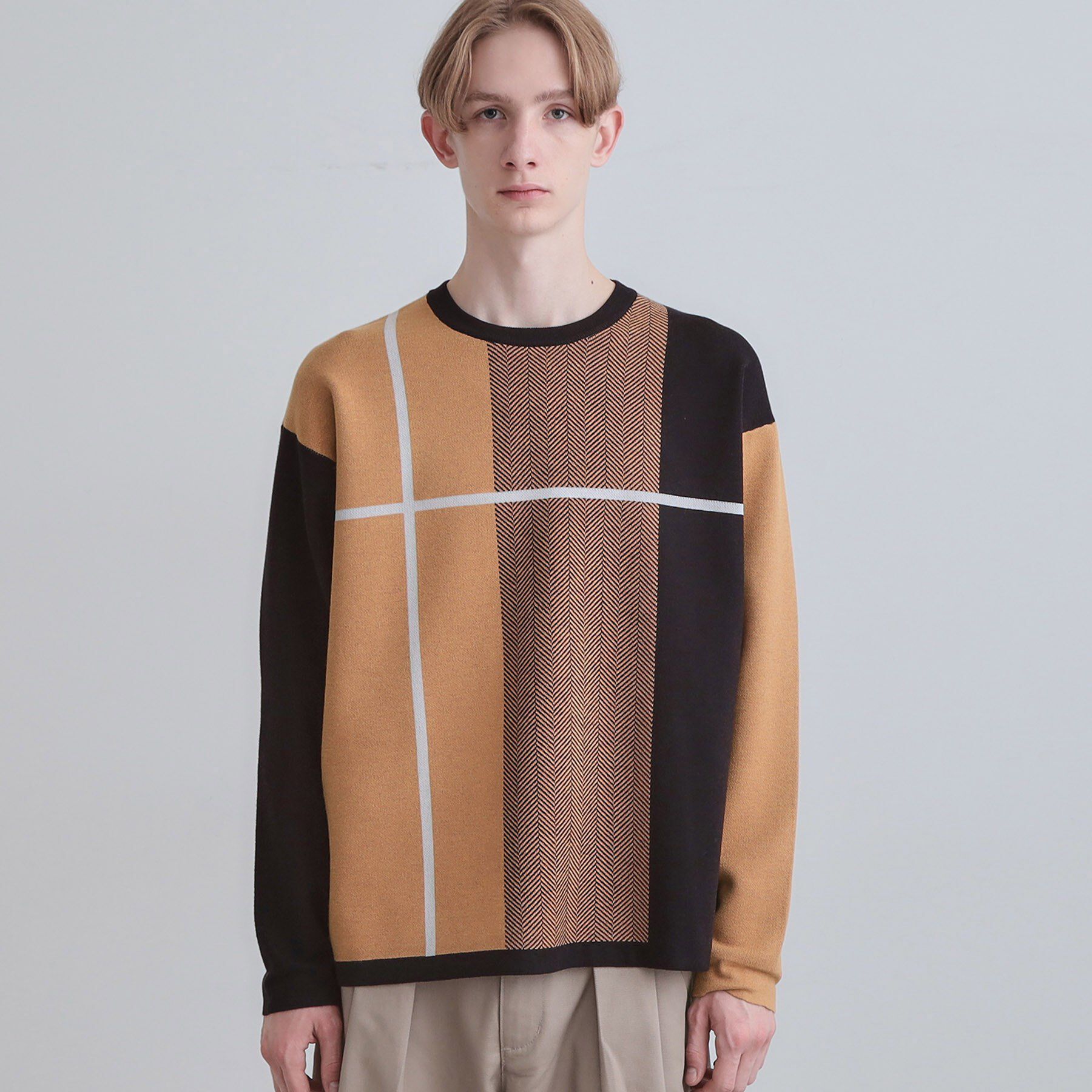 tk.TAKEO KIKUCHI「【洗える】クロスオーバーニット」|ニット・セーター|