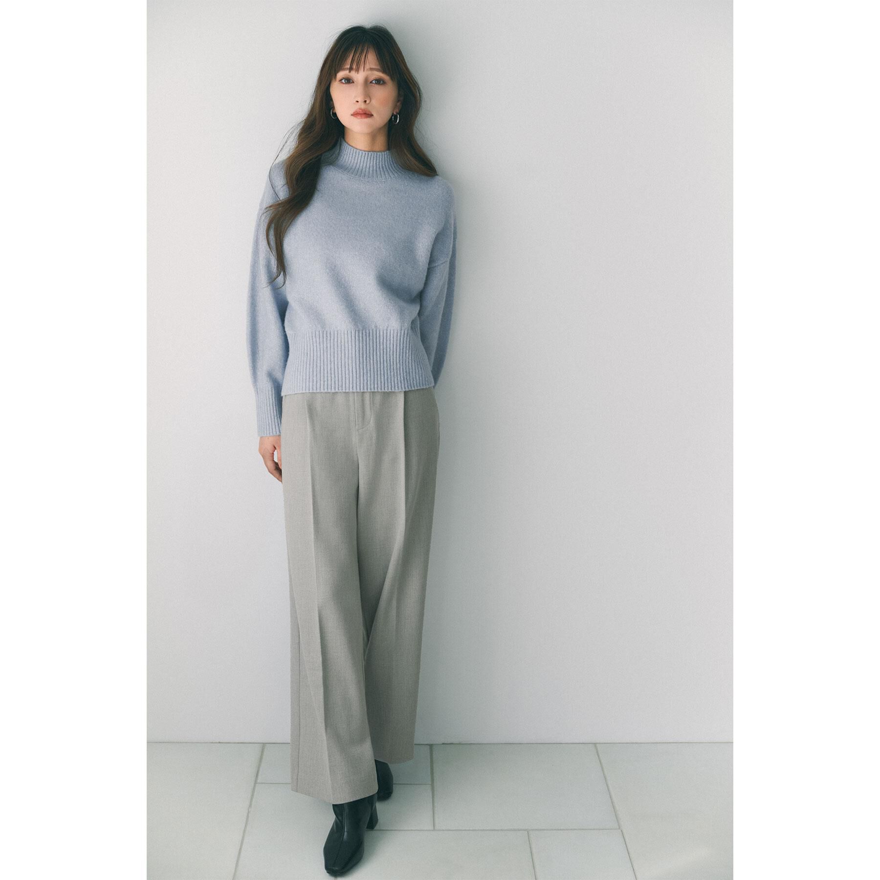 index「選べる2丈 ハイネックカラーミックスラメニット【洗濯機OK】」|ニット・セーター|